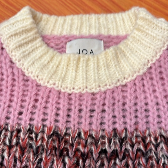 J.O.A knit crew neck multicolored long sleeves sweater top sz.XS - Picture 6 of 11